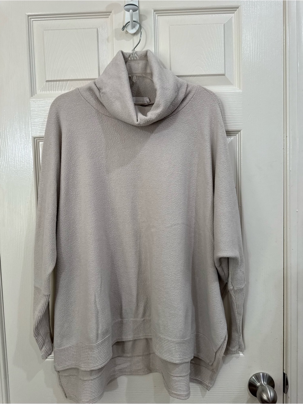Zenana Outfitters Taupe Cowl Neck Pullovers Sweater